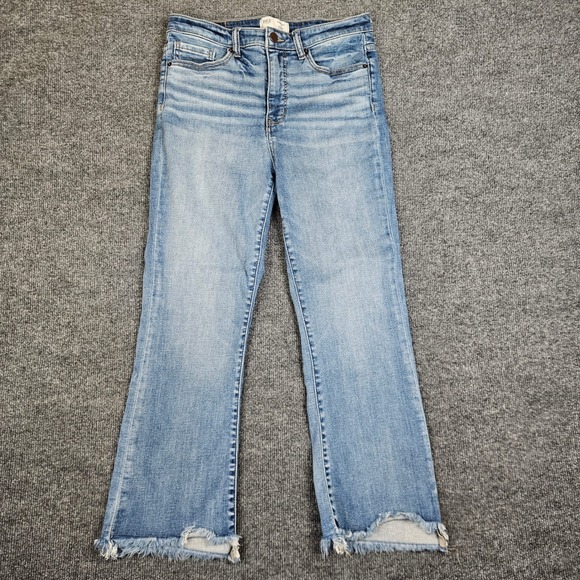 BKE Denim - Buckle BKE Parker Cropped Flare Jeans Women's 29 Universal Fit High Rise Raw Hem